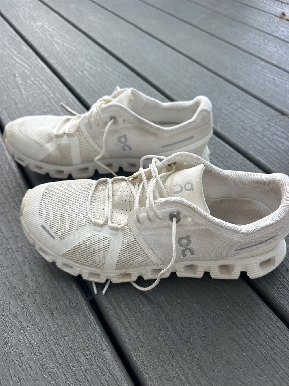 On Running Cloud 5  White Mesh Sneakers - Picture 3 of 10